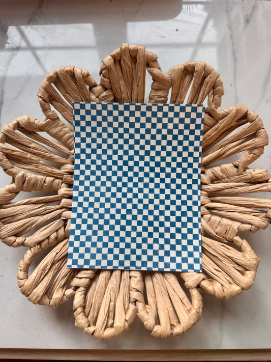 Clay Transfer 478 | Blue Checkered