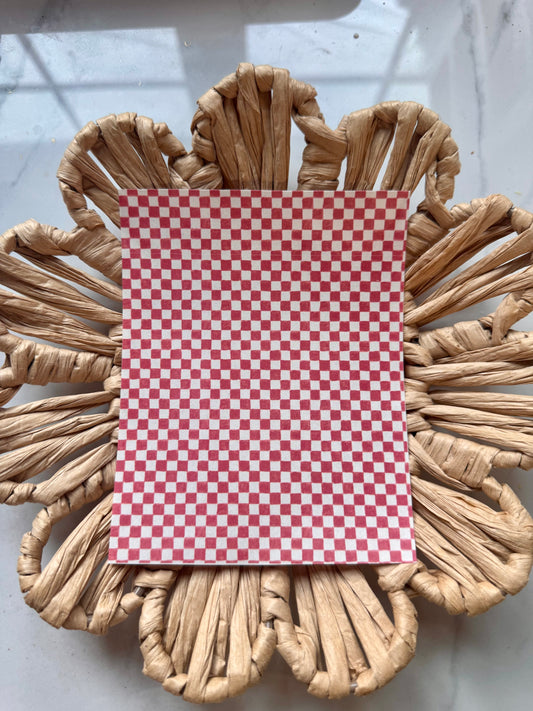 Clay Transfer 477 | Red Checkered