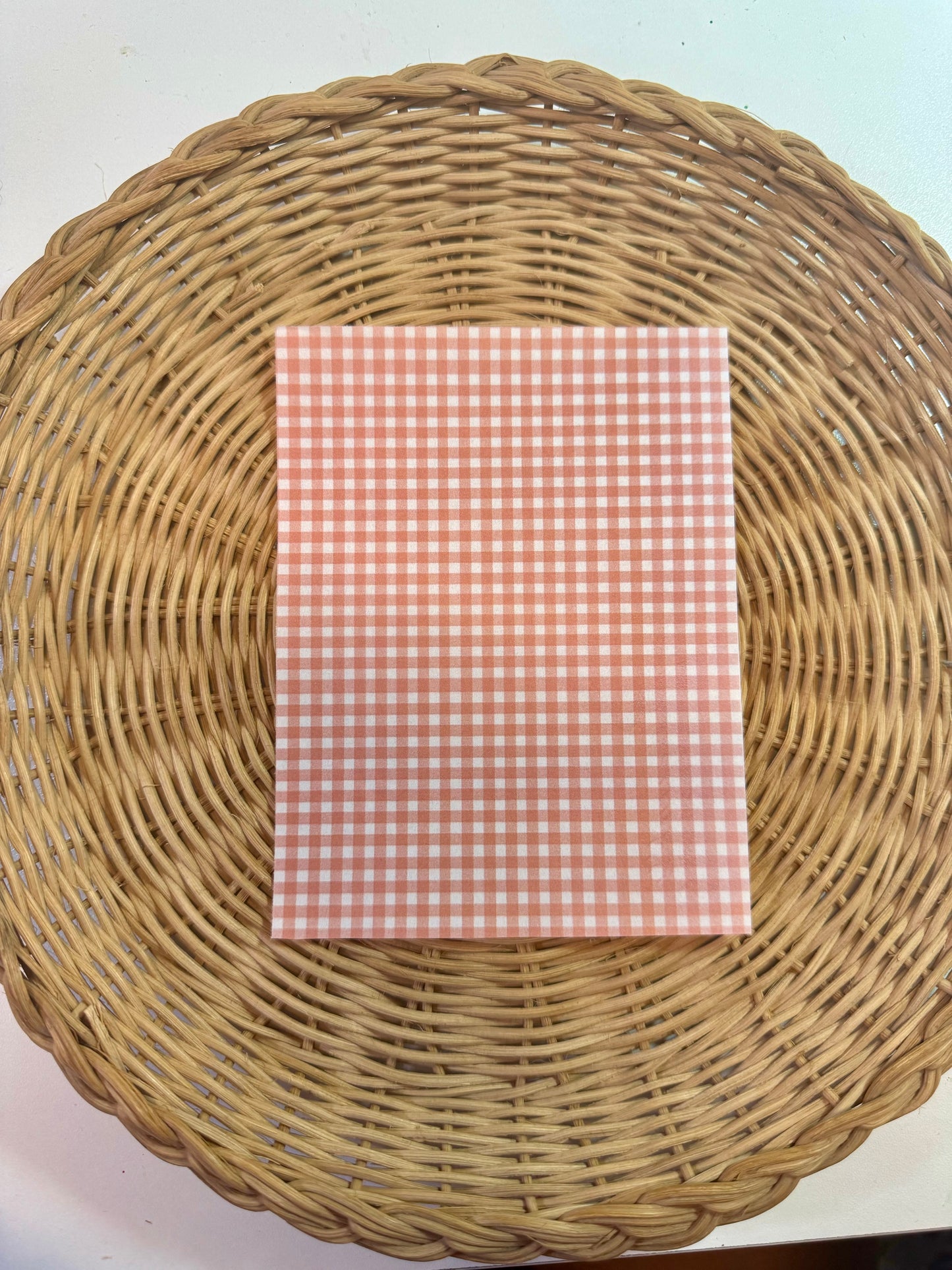 Clay Transfer Paper 118 | orange plaid