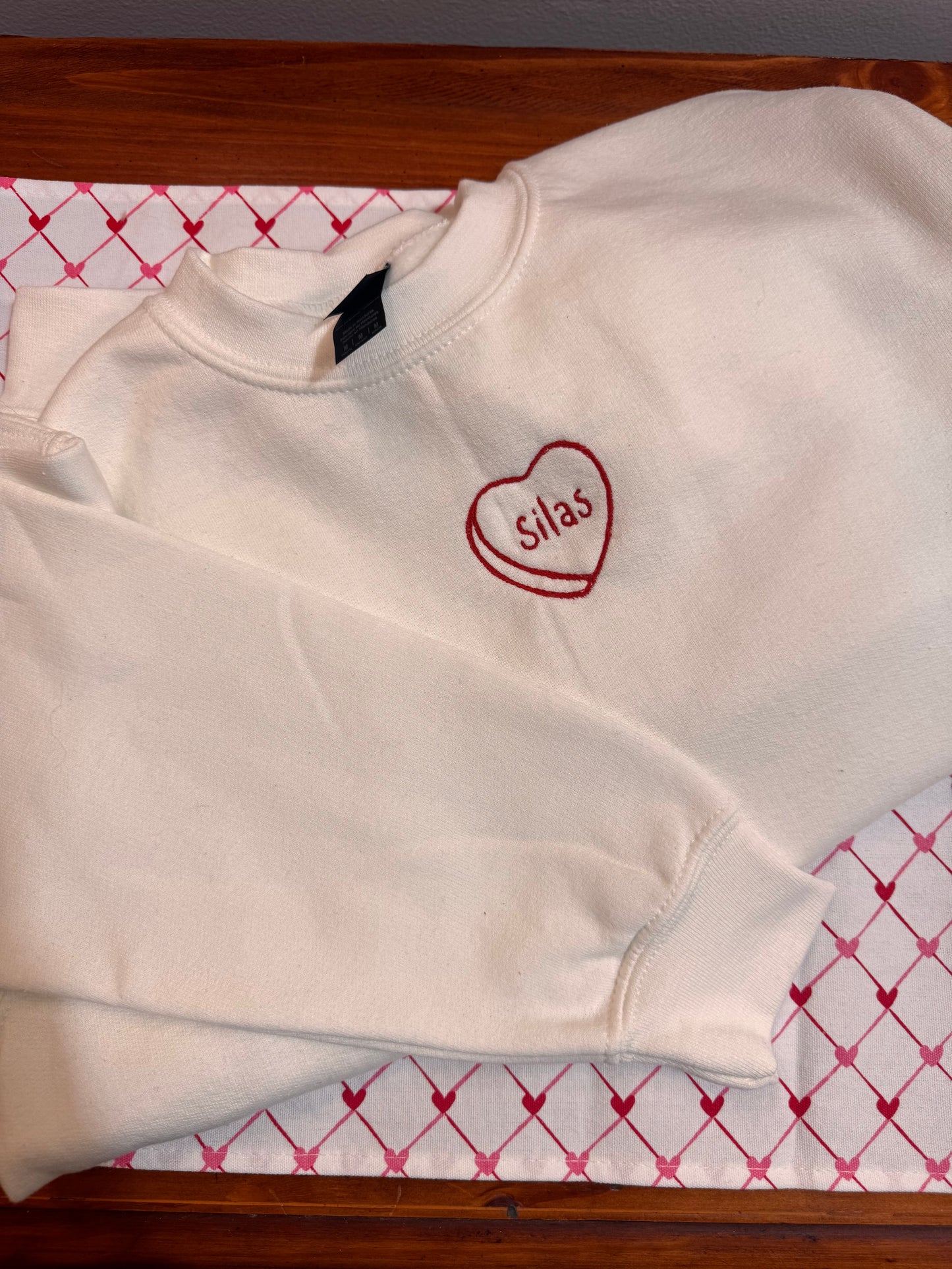 Custom Heart Name Children’s Crewneck