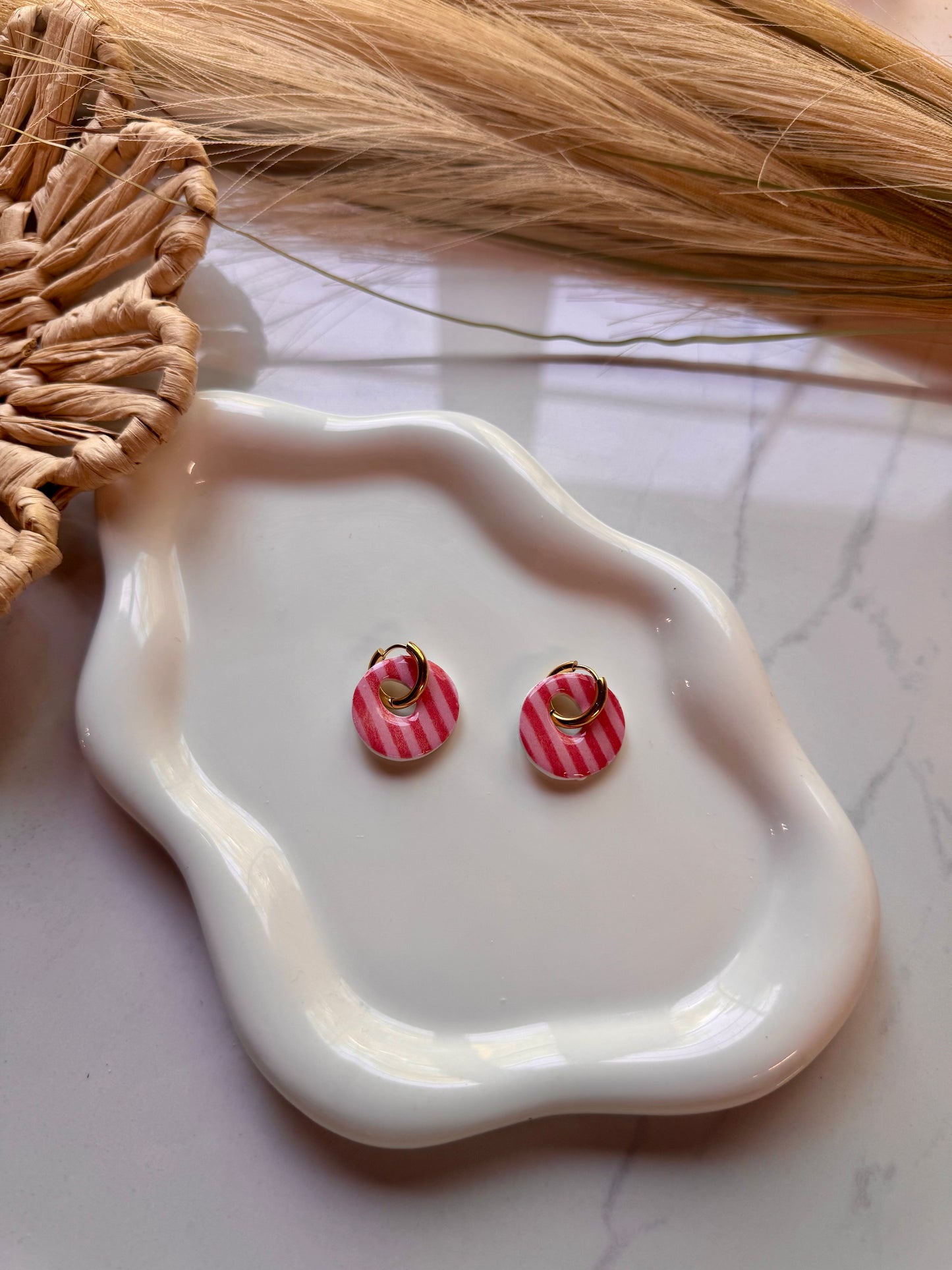 Striped Circle Hoops