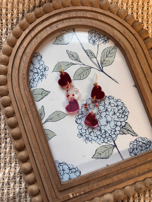 Acrylic Heart Dangles
