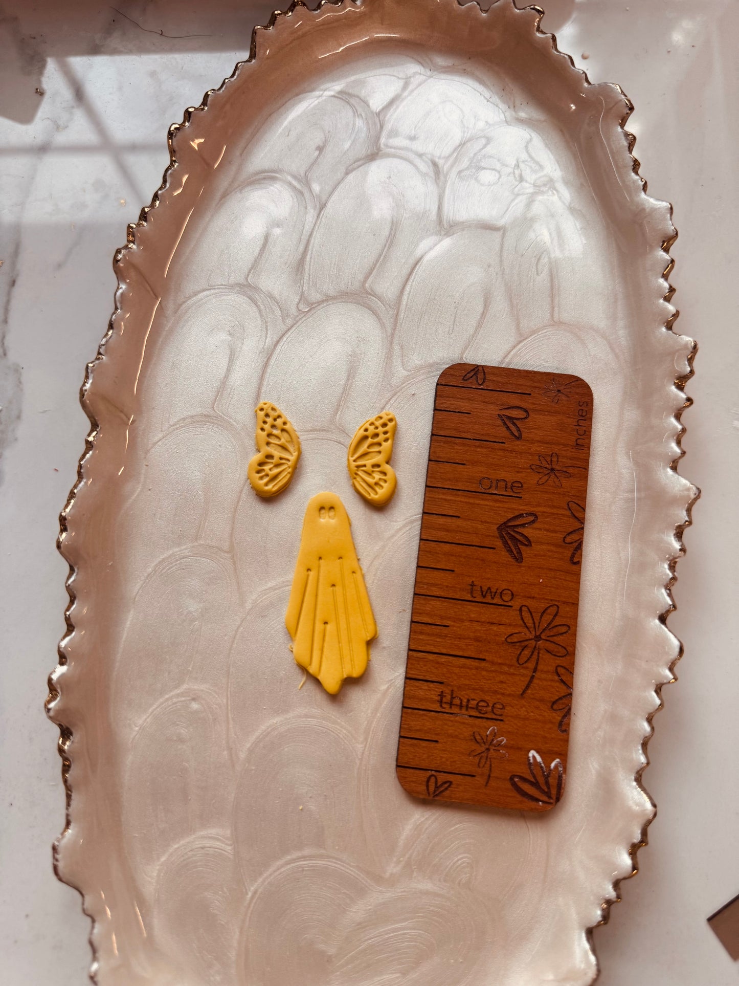 Sheet Ghost with Monarch Wings Clay Cutter Set