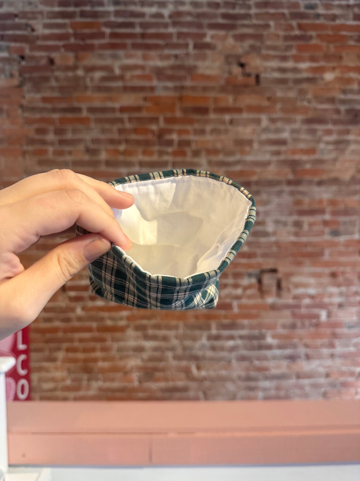 Green Plaid Weck Jar Koozie