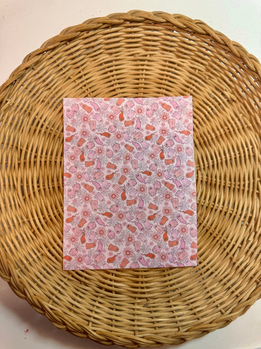 Clay Transfer Paper 120 | pink ghosts