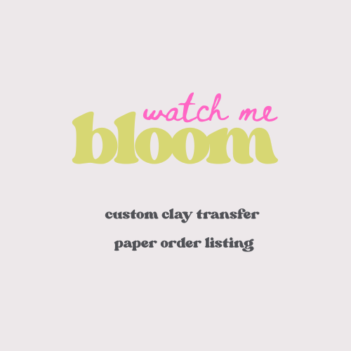 Custom Polymer Clay Transfer Paper