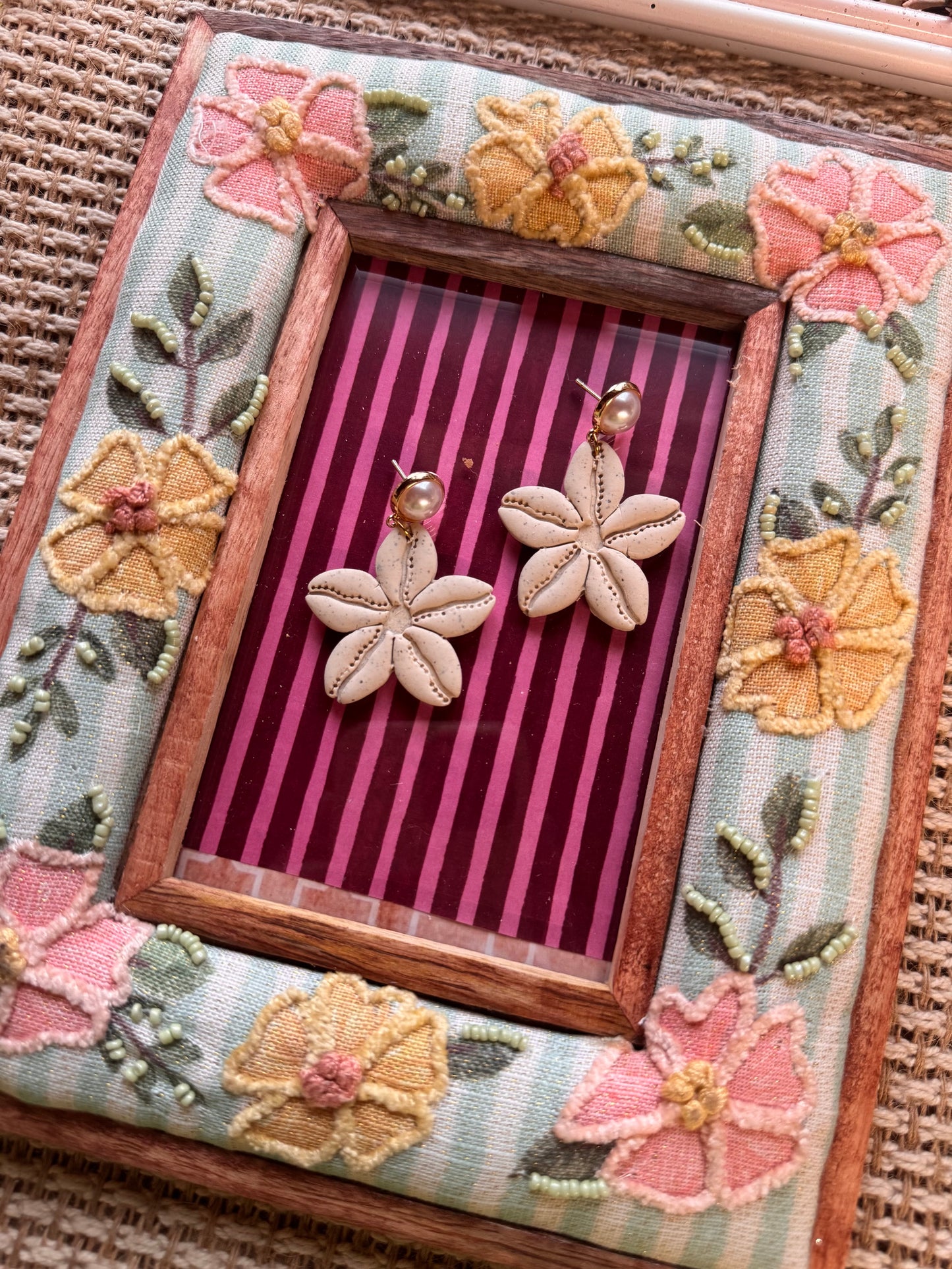 Cowrie Shell Flower Earrings