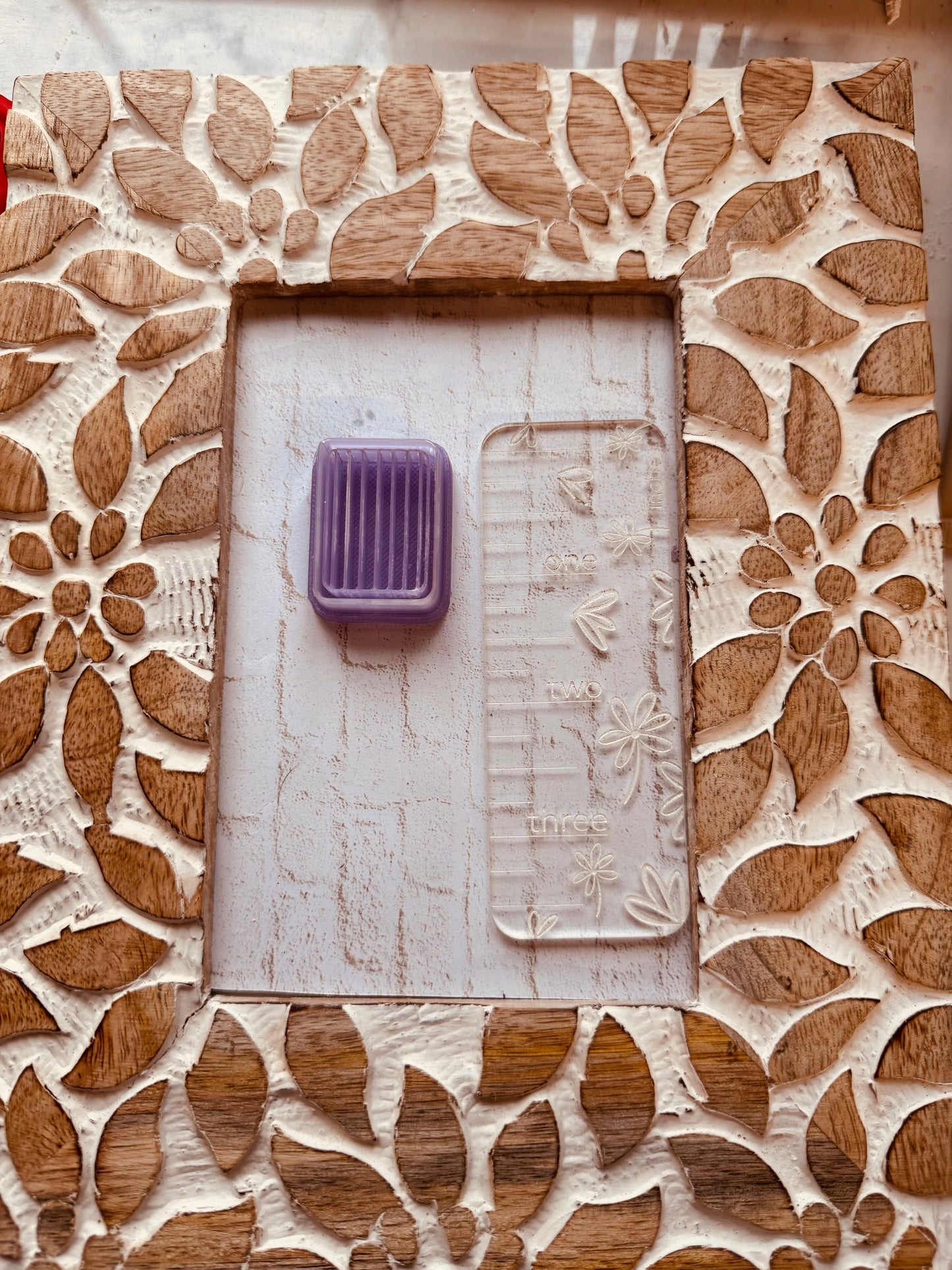 Borderd Striped Rectangle Clay Cutter