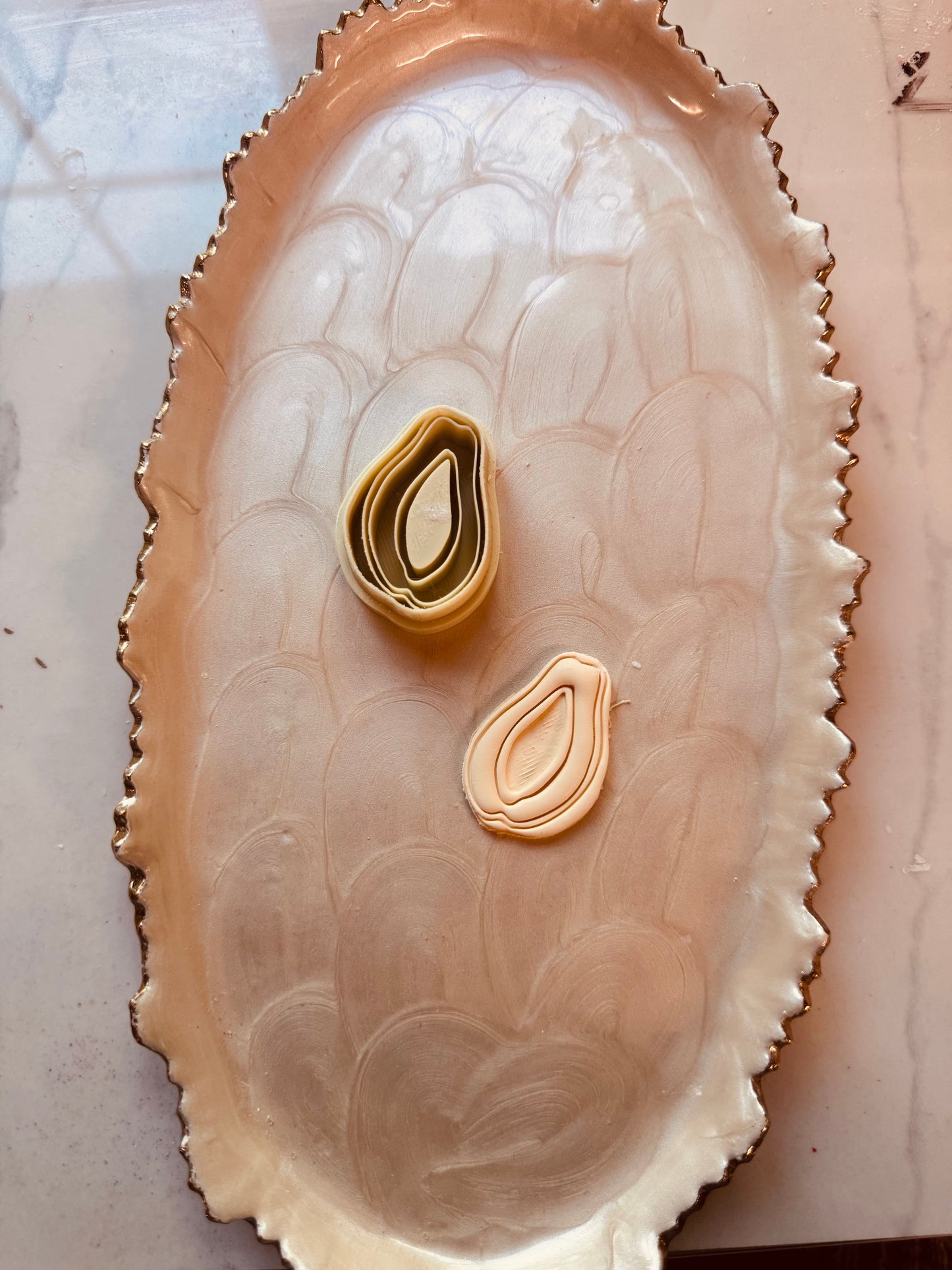 Papaya Large Mirrored Clay Cutter Set