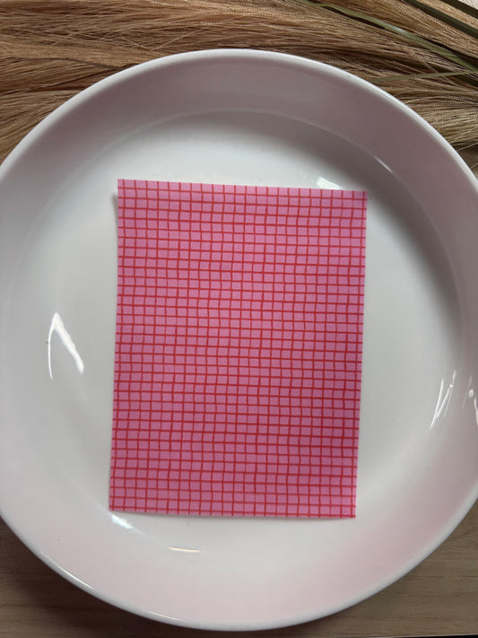 Clay Transfer 10 Pink Grid