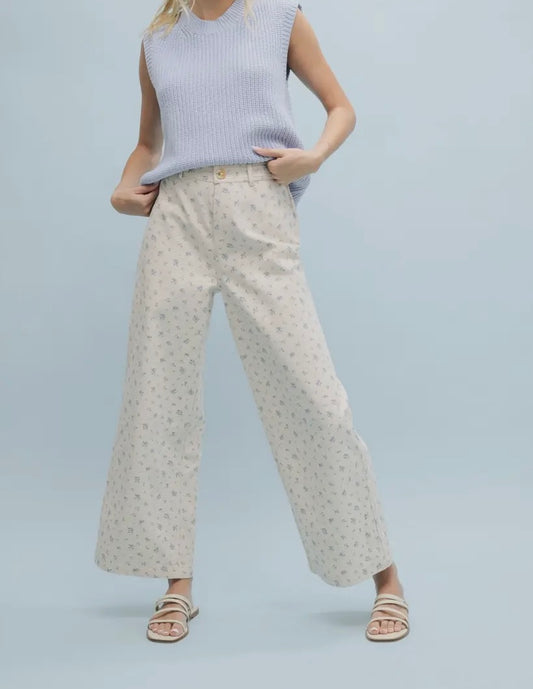 Blue Floral Pants | WMB Apparel Shop