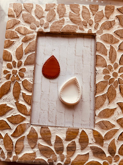 Stitched Teardrop Clay Cutter