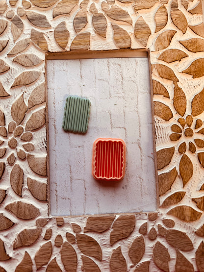 Scalloped Ribbed Rectangle Clay Cutter