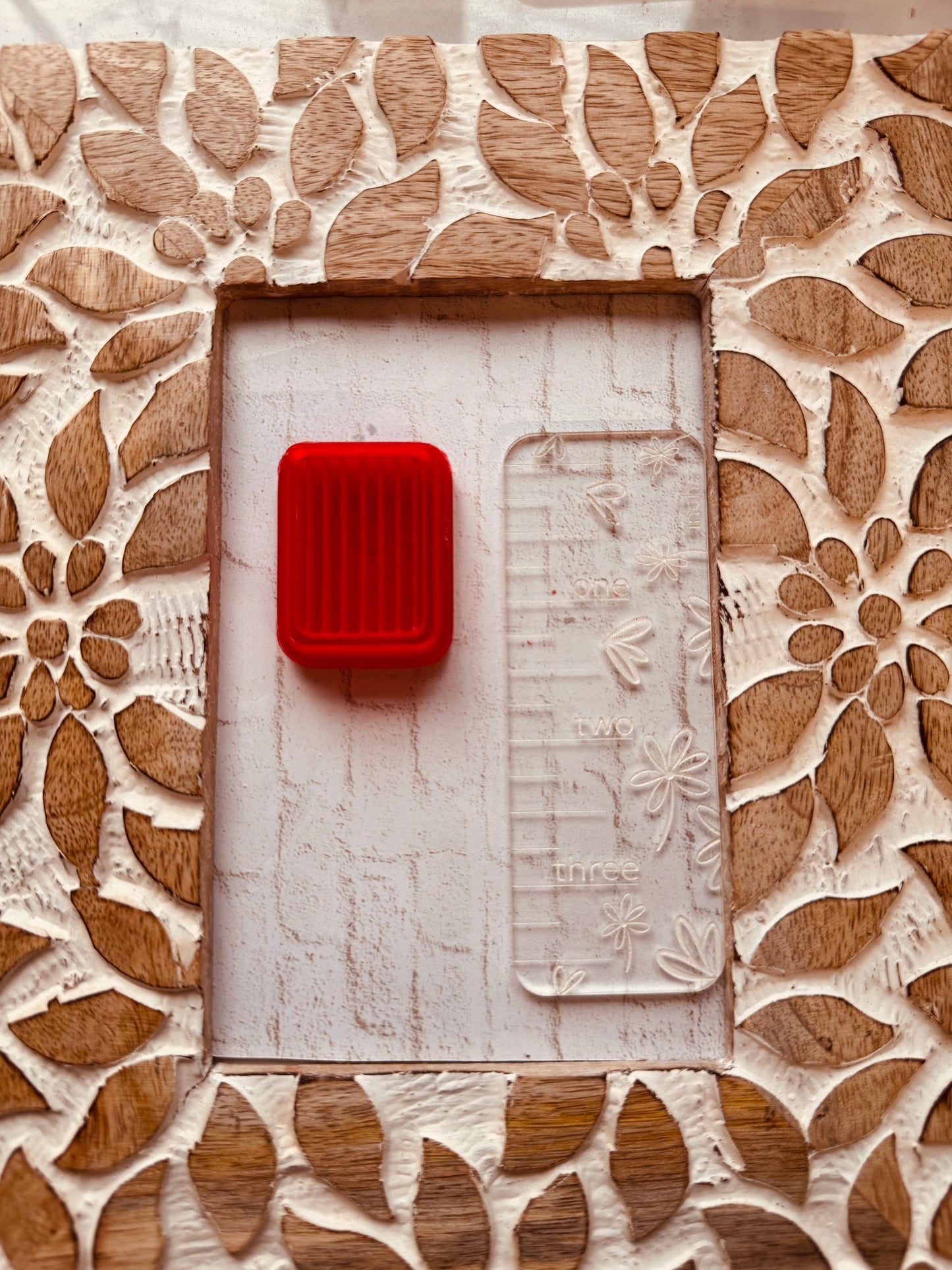 Large Bordered Striped Rectangle Clay Cutter