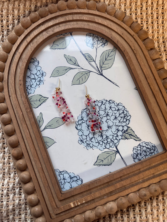 Acrylic Love Confetti Dangles