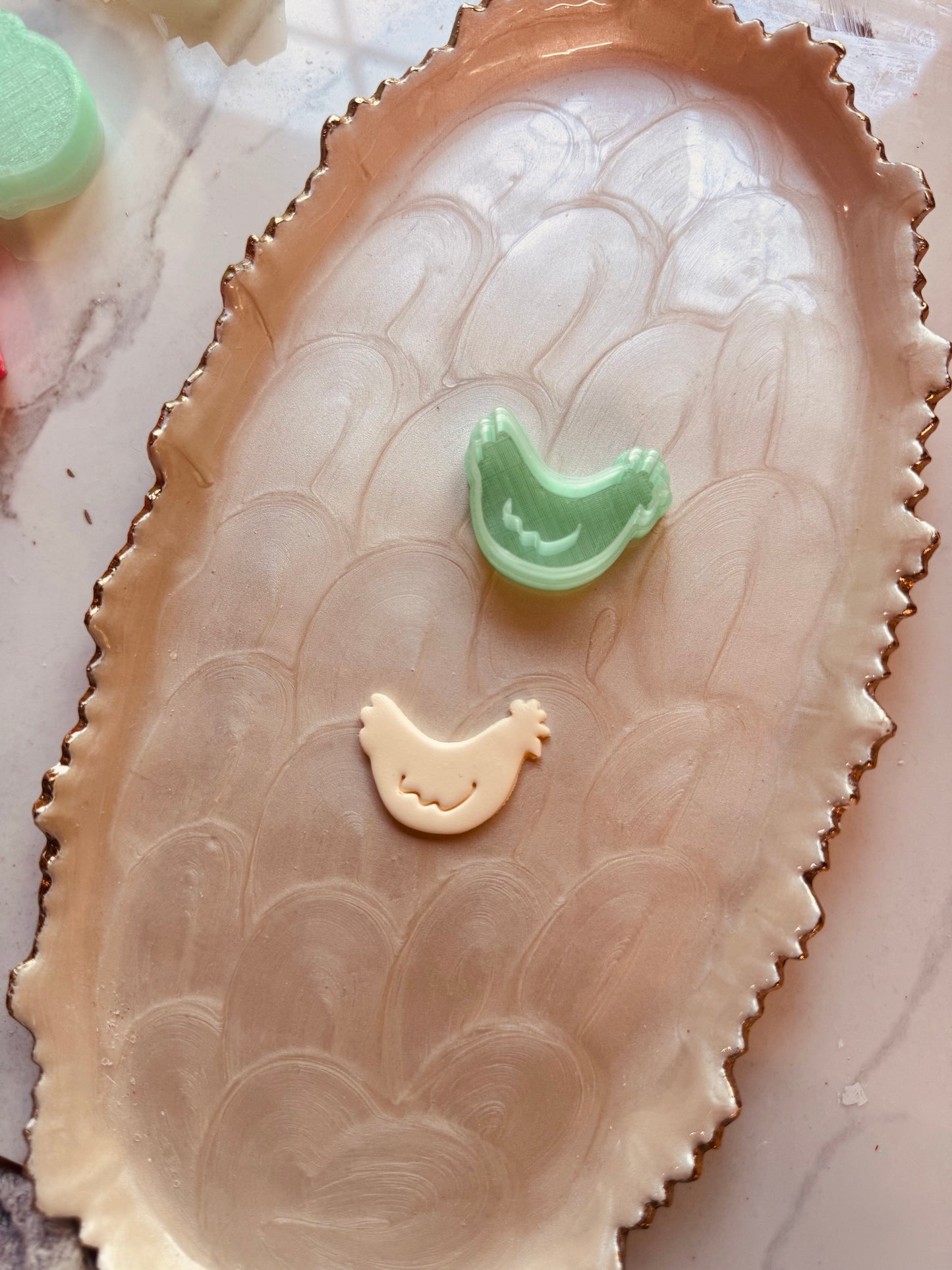 Chicken Mirrored Clay Cutter Set
