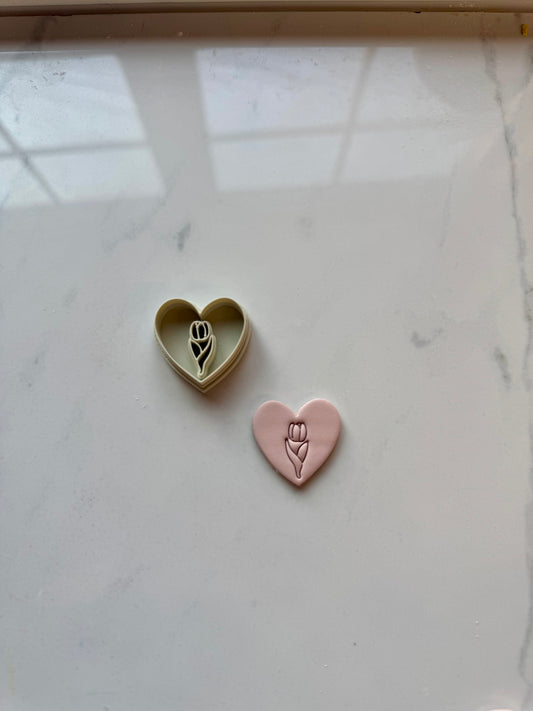 Heart Tulip Clay Cutter