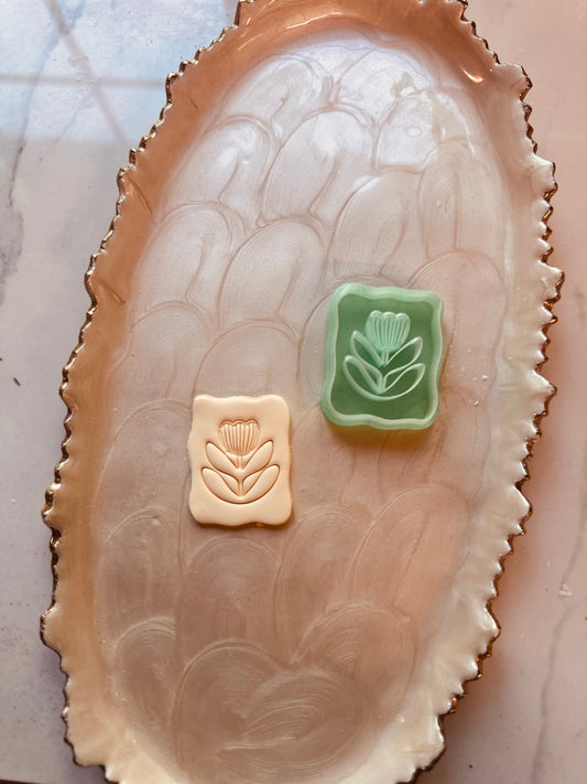 Folk Floral Stamp Clay Cutter