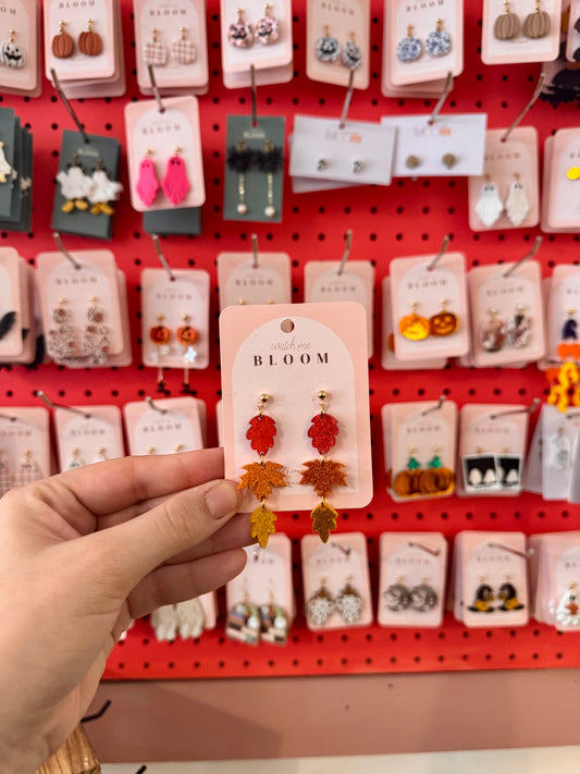 Acrylic Leaf Dangles