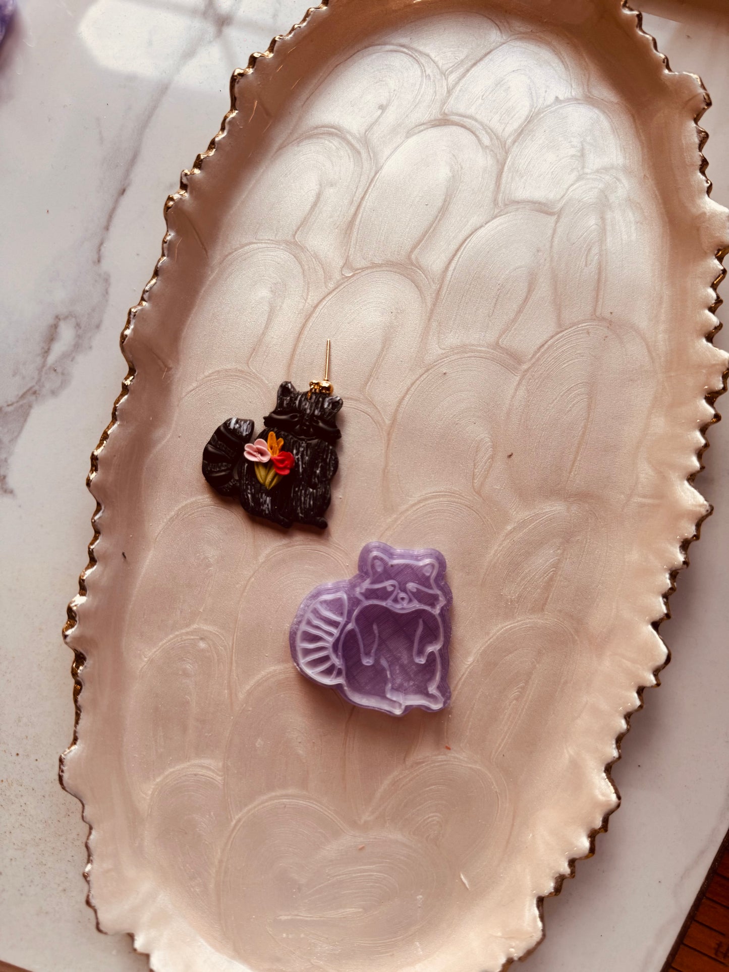 Raccoon Mirrored Clay Cutter Set