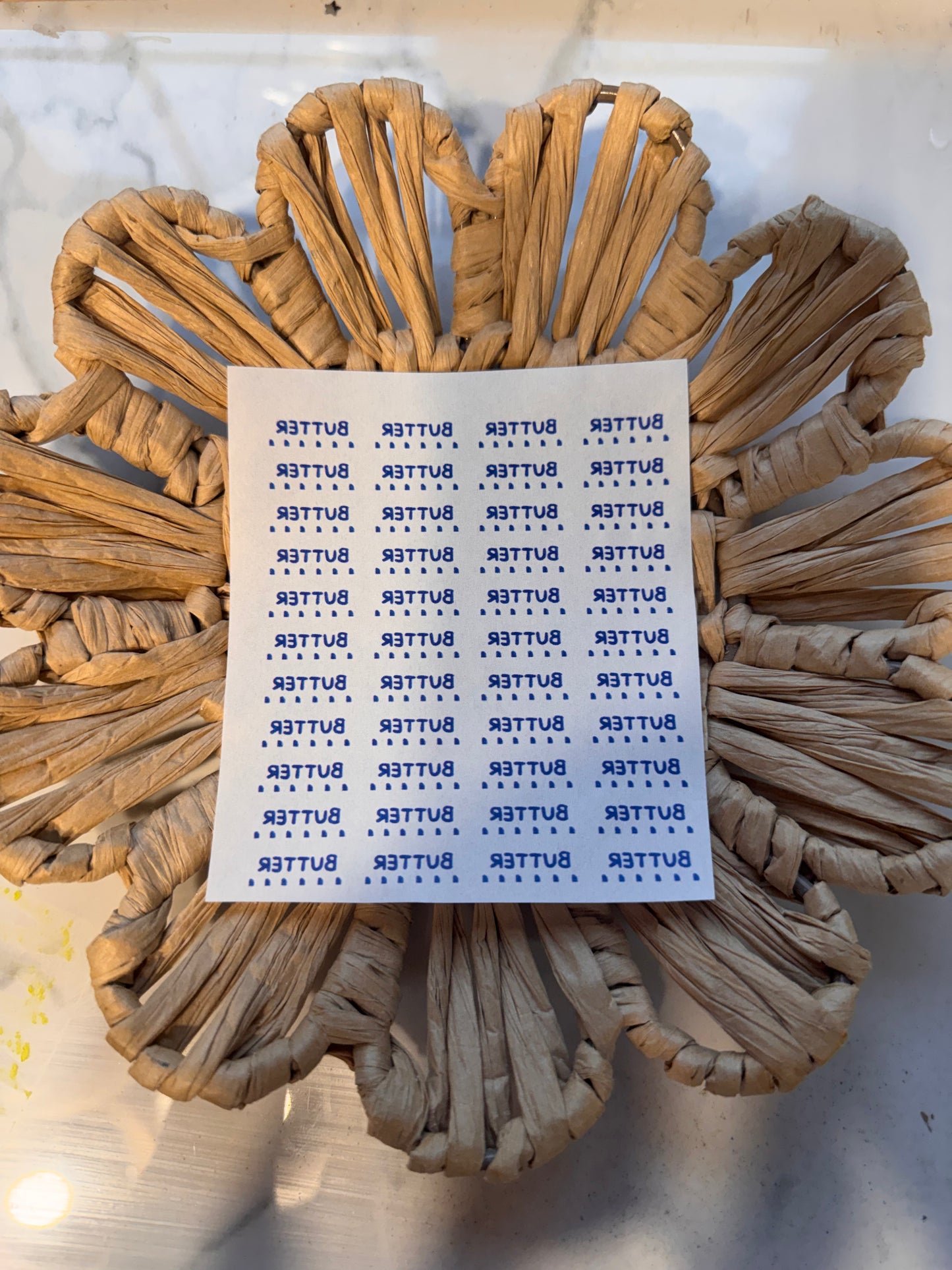 Butter Charm Clay Transfer Paper