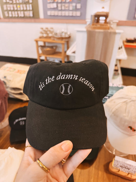 tis the damn season baseball hat