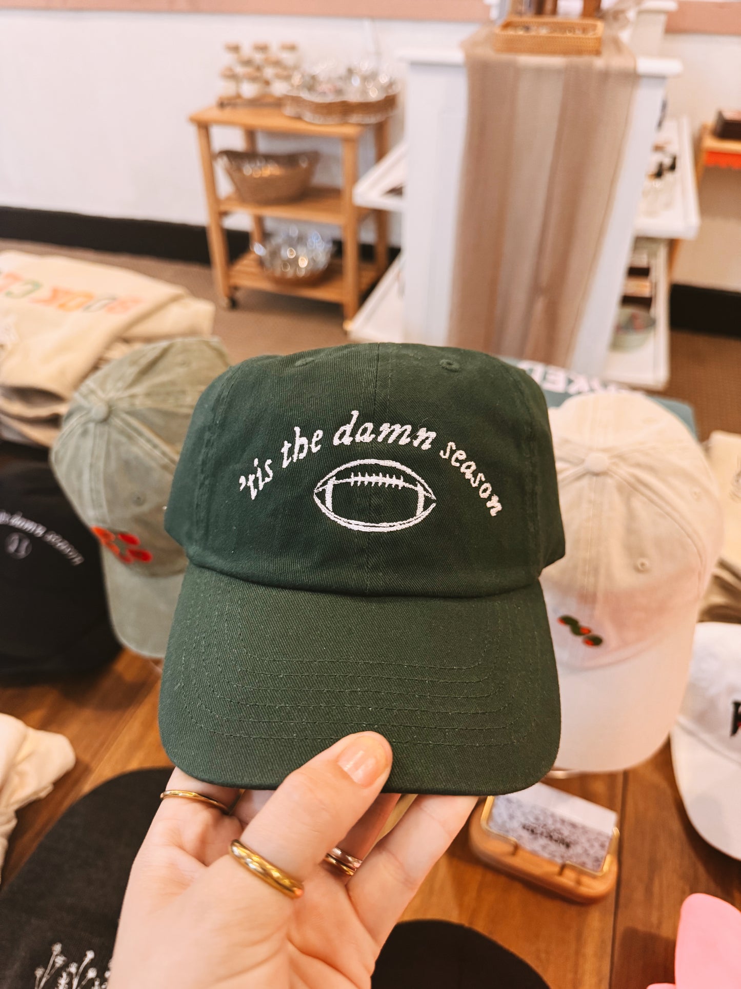 ‘tis the damn season football hat
