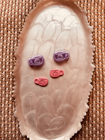 Pumpkin Coffee Mugs Mirrored Clay Cutter Set