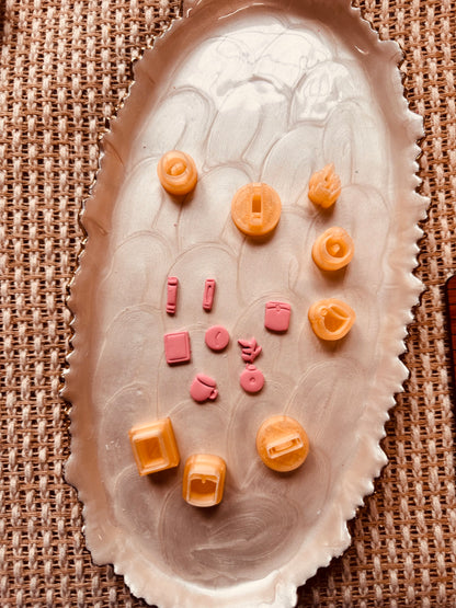 Complete Set of Bookshelf Items Clay Cutters