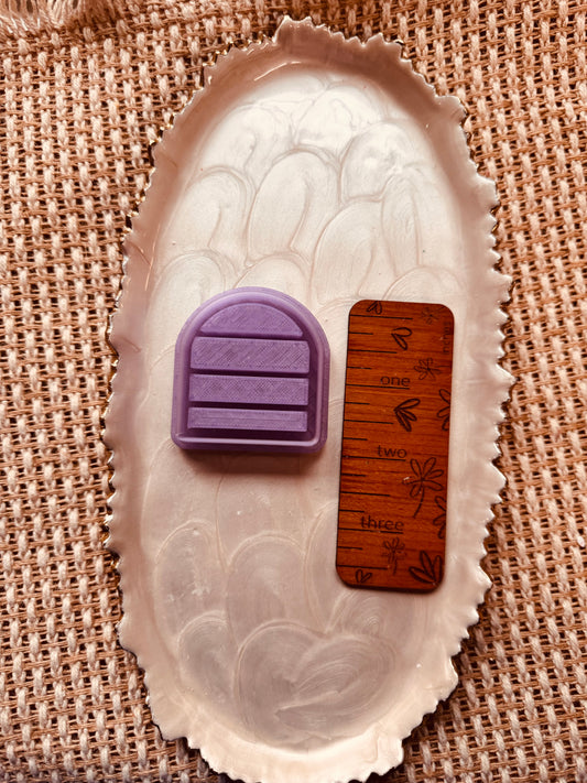 Bookshelf Keychain/Phone Grip Sized Polymer Clay Cutter