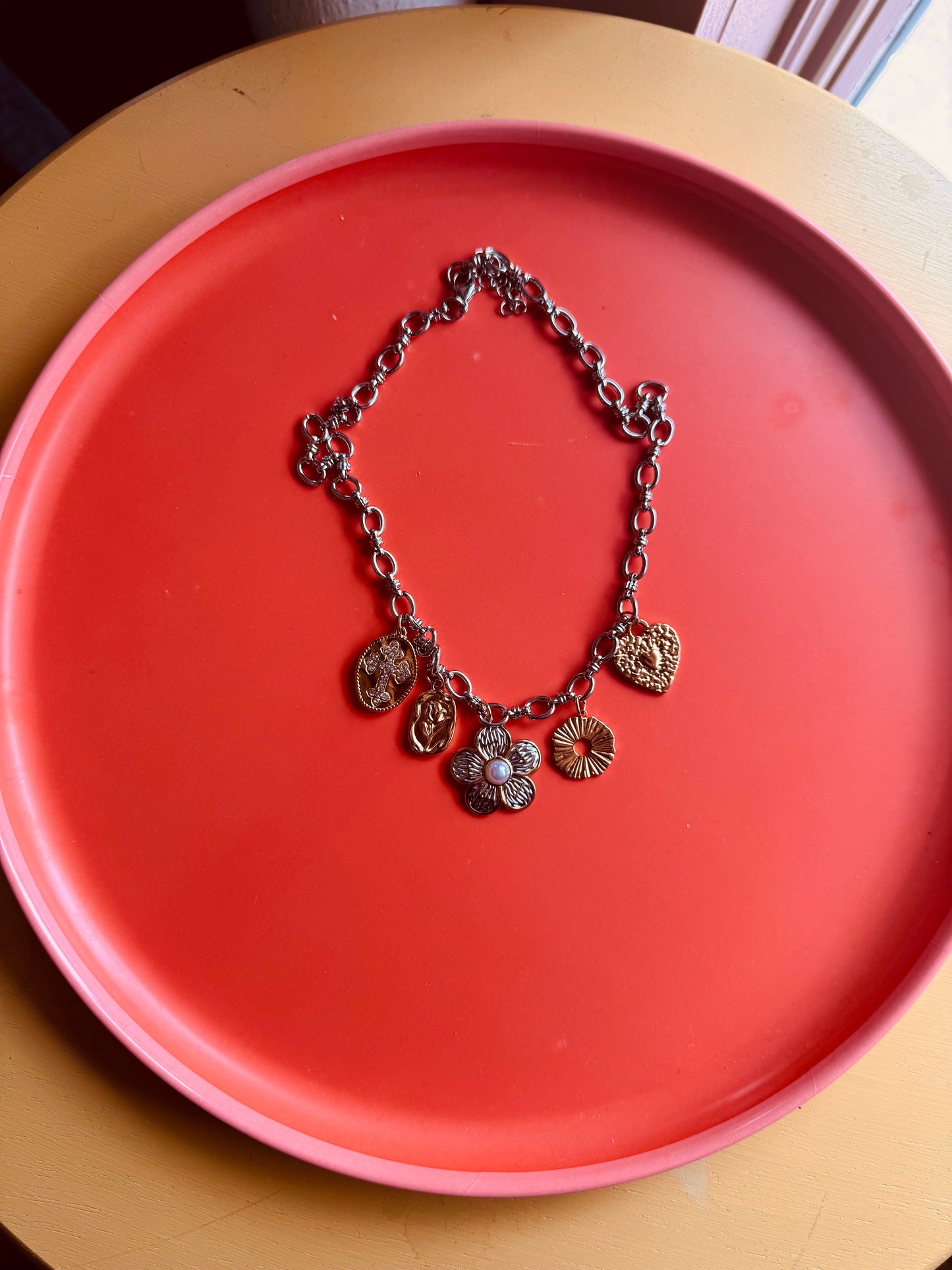 Charm Necklace 8 | mixed metal