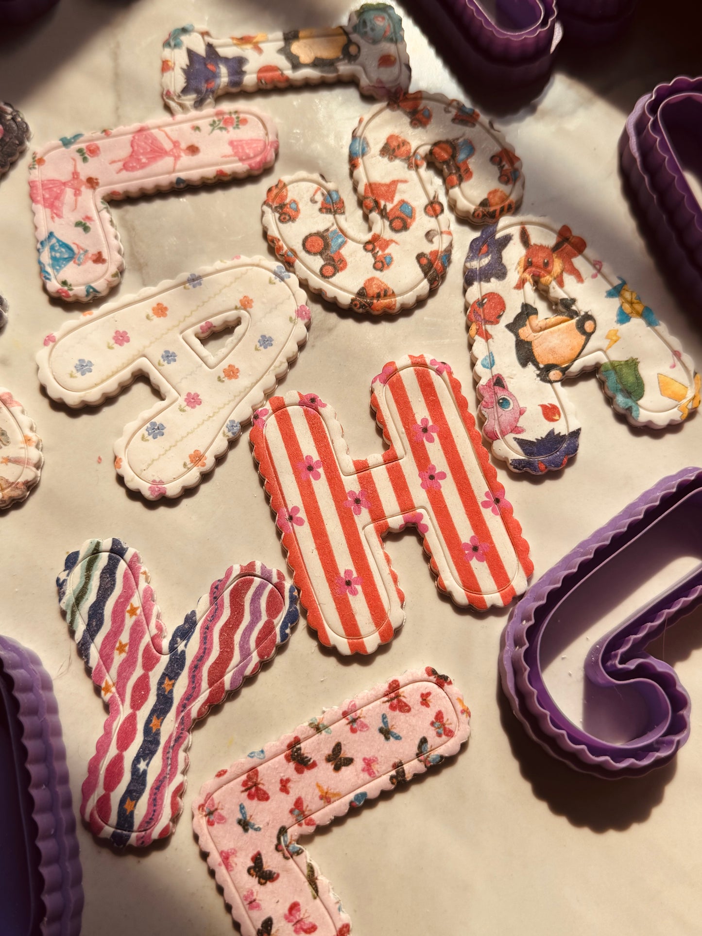 Scalloped Letter Clay Cutters 2.5 inches