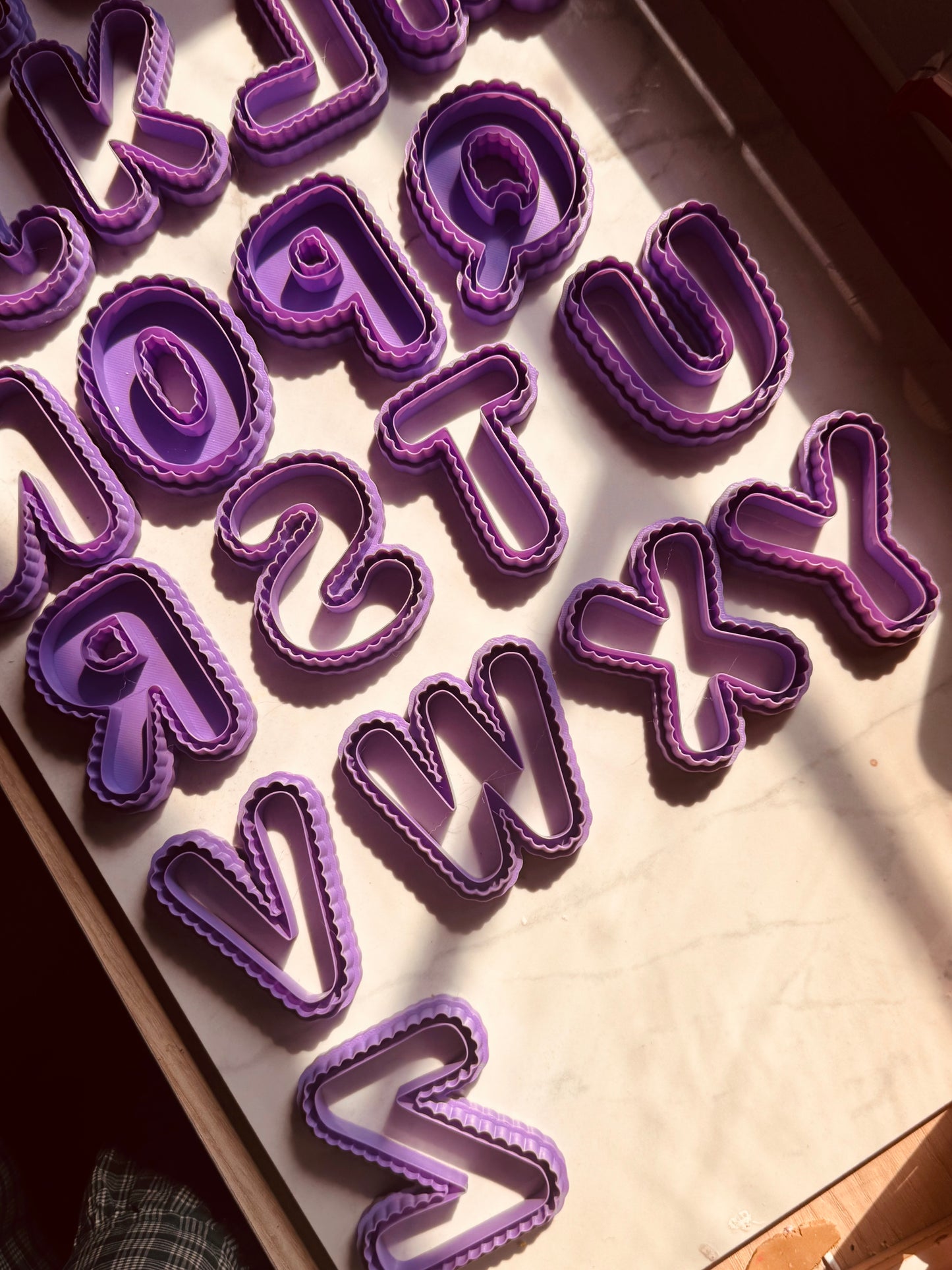 Scalloped Letter Clay Cutters 2.5 inches