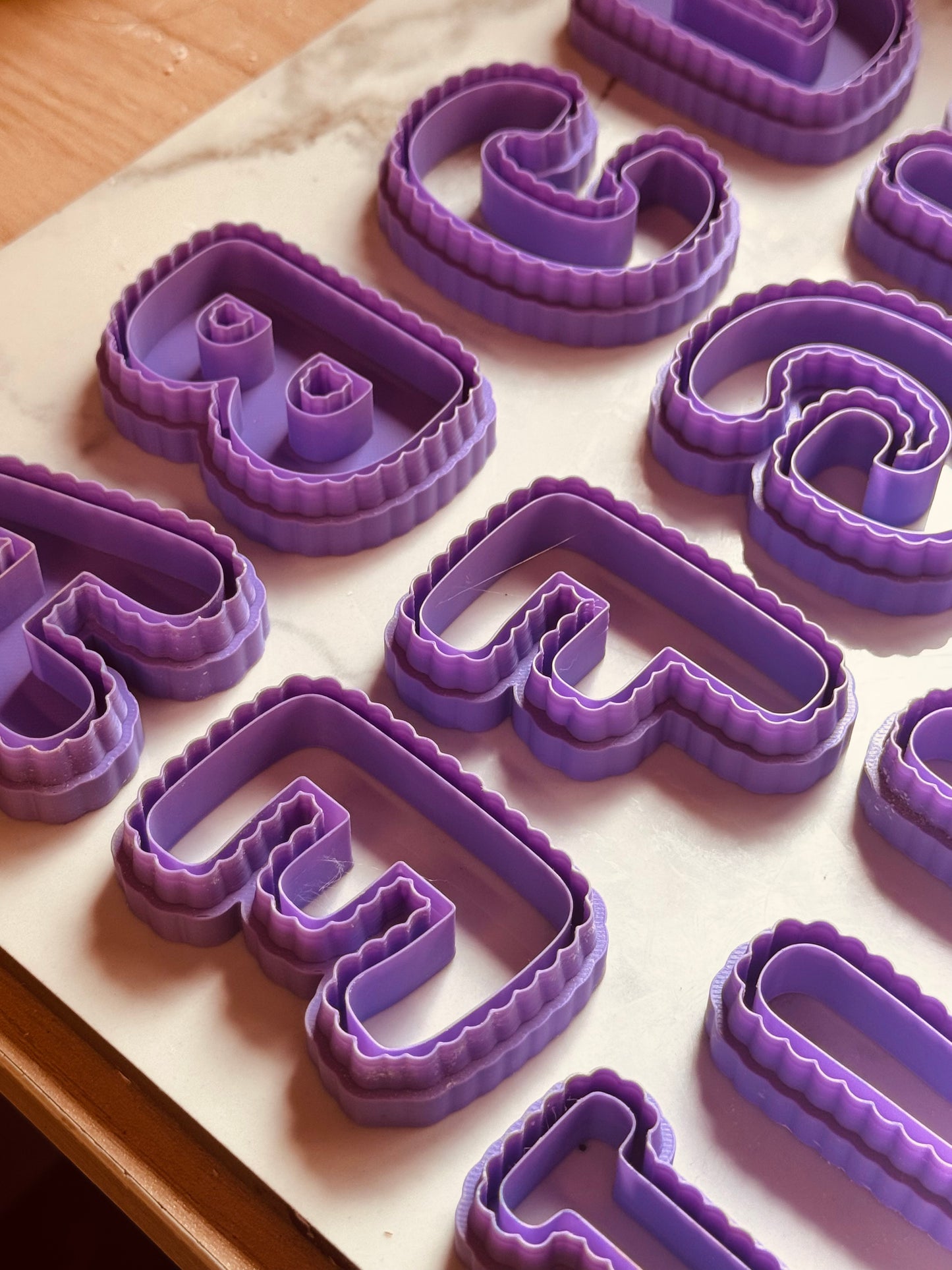 Scalloped Letter Clay Cutters 2.5 inches