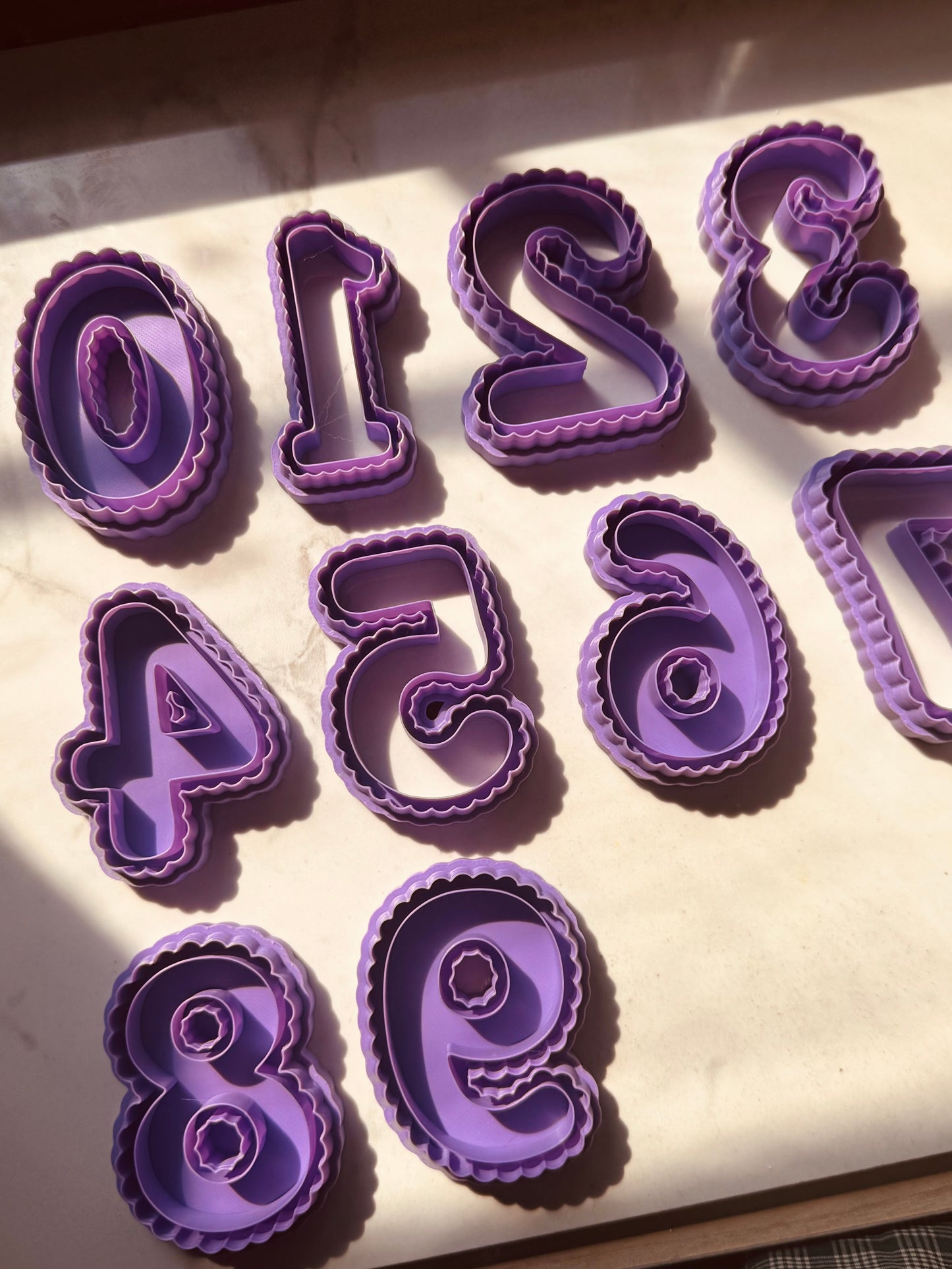 Scalloped Number Clay Cutters