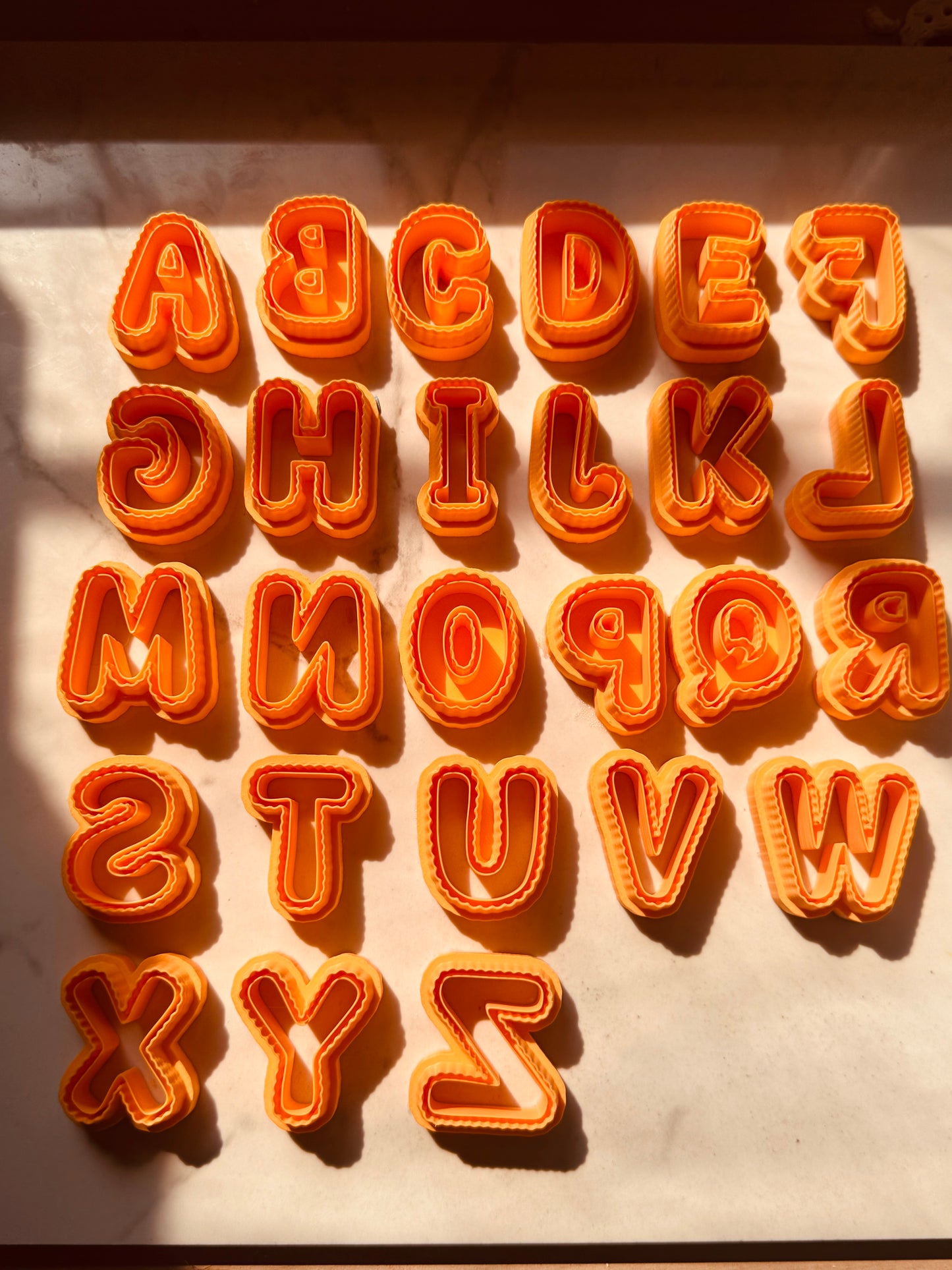Scalloped Letters Clay Cutters 1.25 Inches