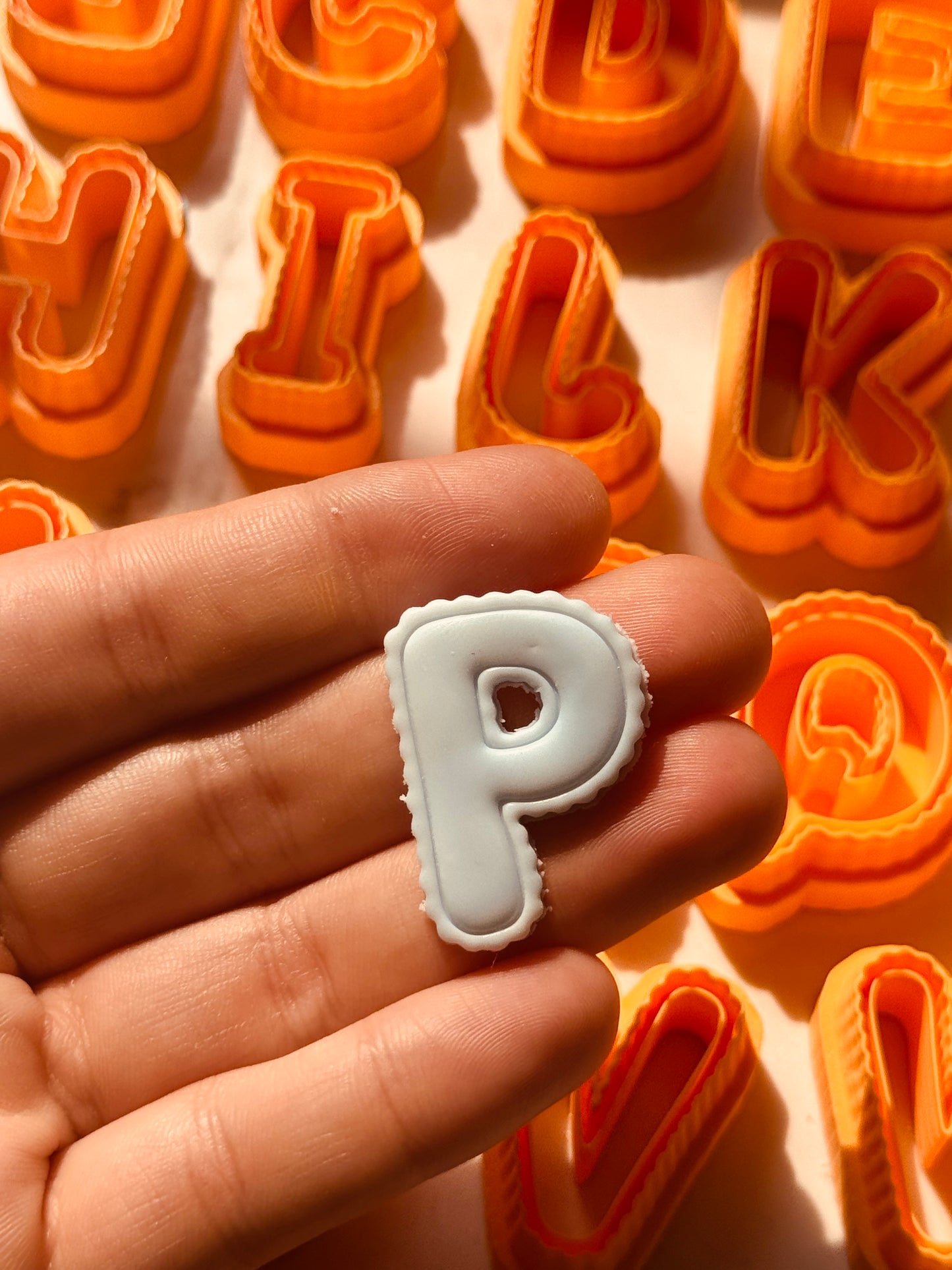 Scalloped Letters Clay Cutters 1.25 Inches