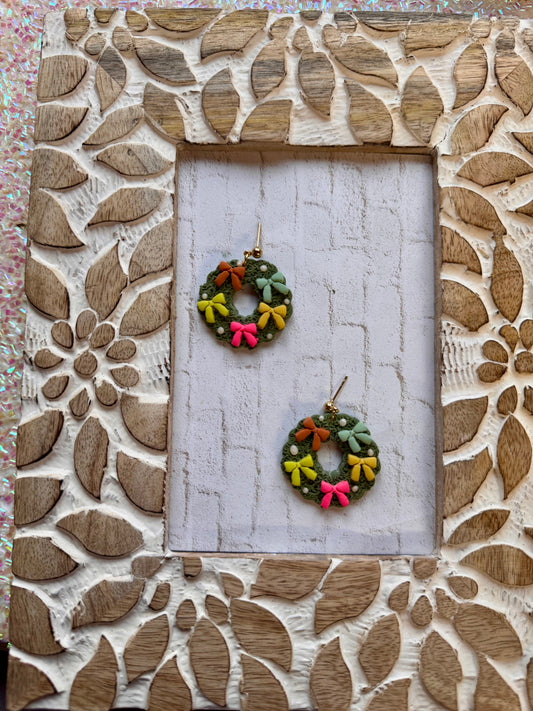 Wreaths with Colorful Bows