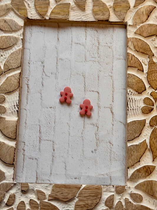 Pink Gingerbread Studs