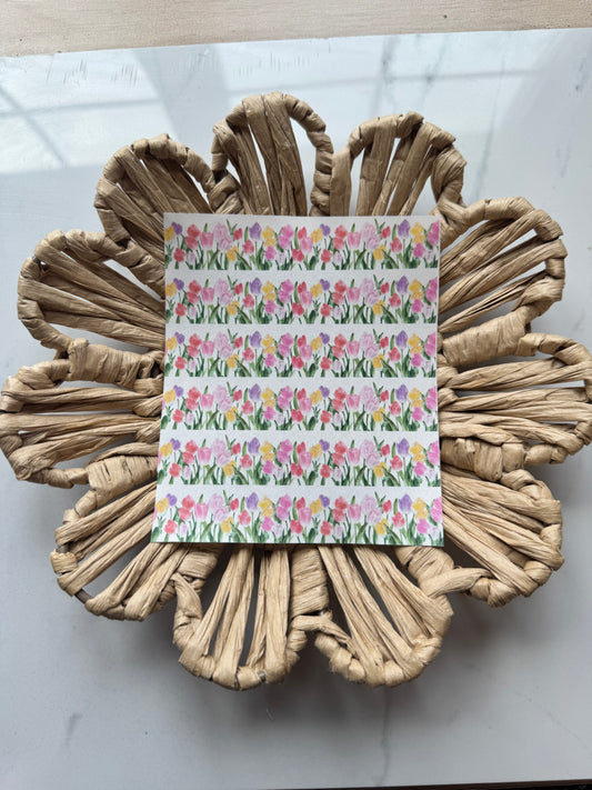 Clay Transfer Paper | Tulip Border 106