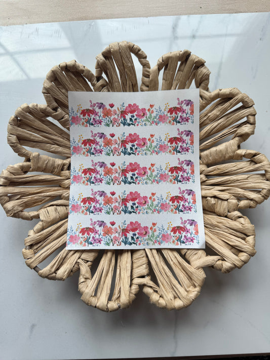 Clay Transfer Paper | Wildflower Border 105