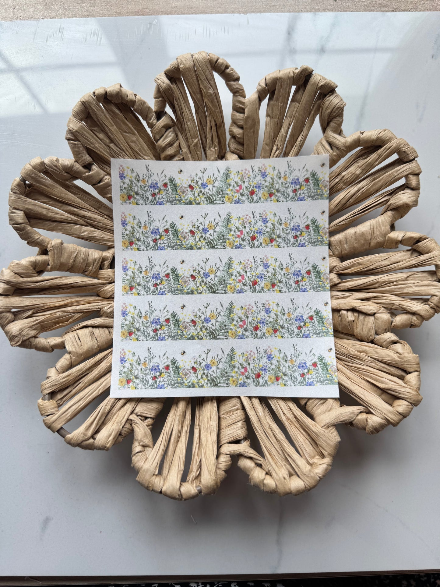 Clay Transfer Paper | Wildflower Borders 104