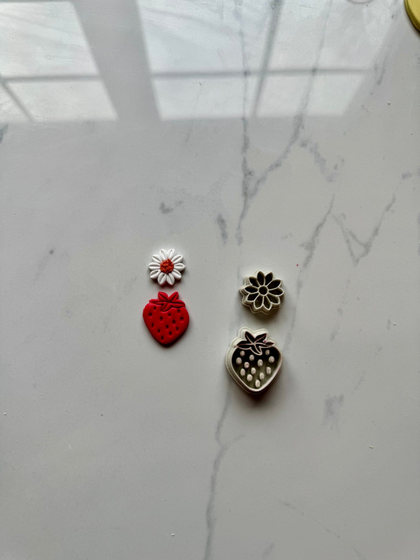 Strawberry + Daisy Polymer Clay Cutter Set