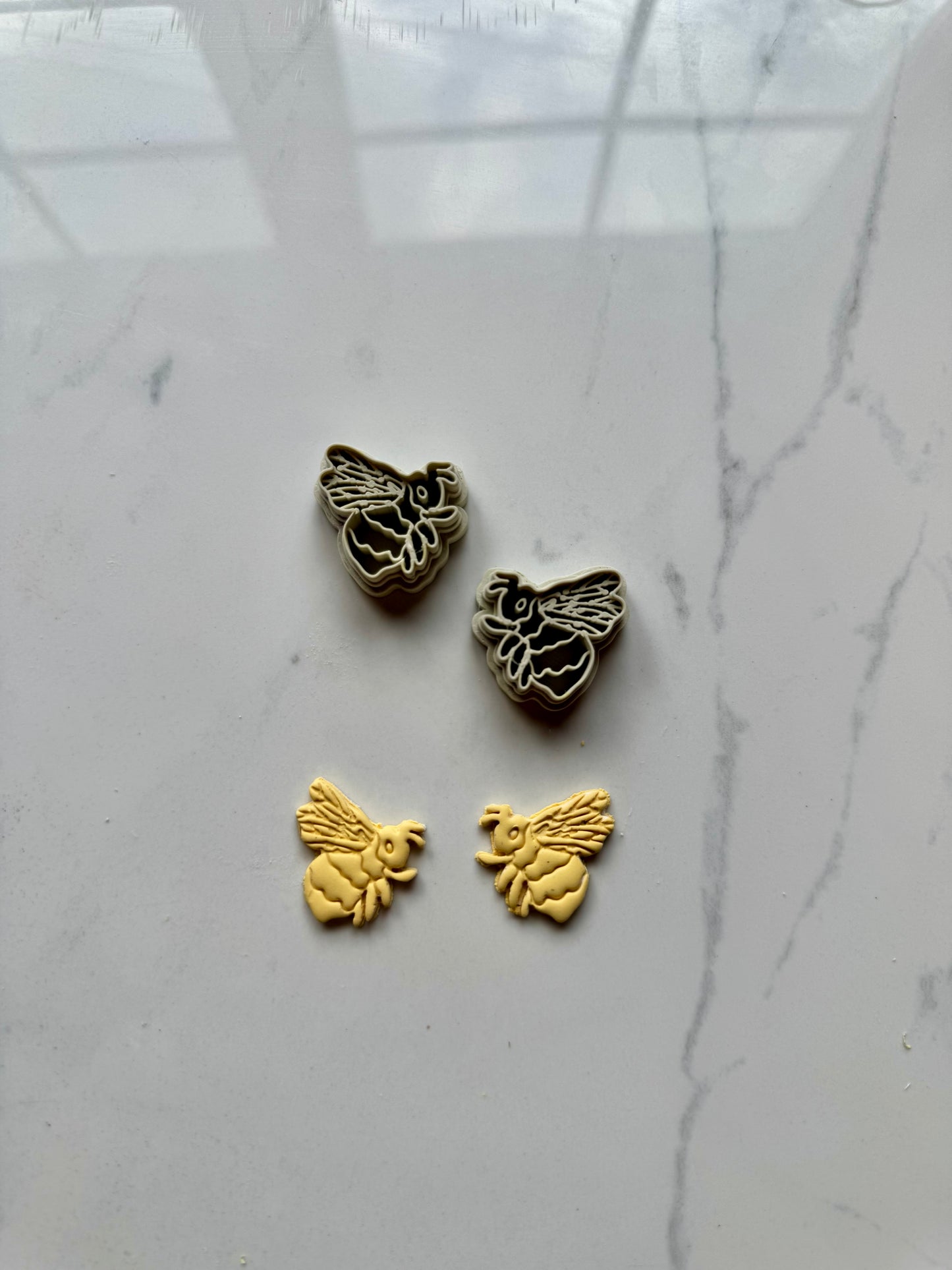 Bumble Bee Mirrored Polymer Clay Cutter Set