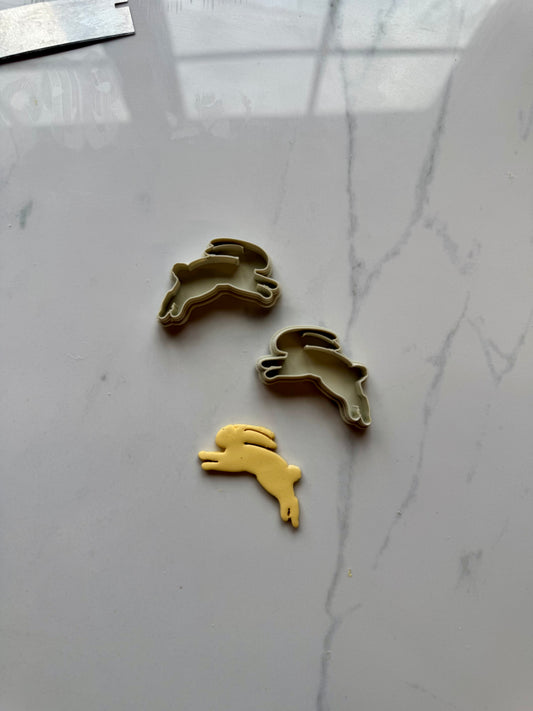 Jumping Bunnies Polymer Clay Cutter