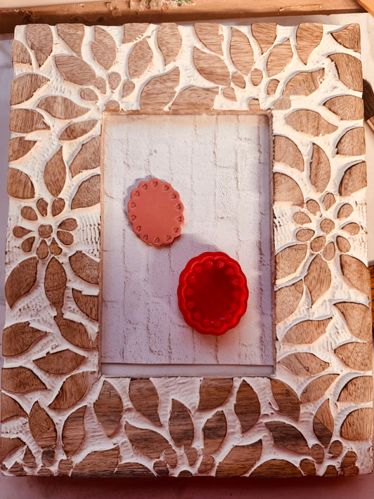 Scalloped Heart Oval Clay Cutter