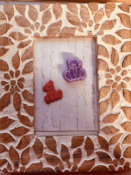 Teddy Bear Mirrored Clay Cutter Set