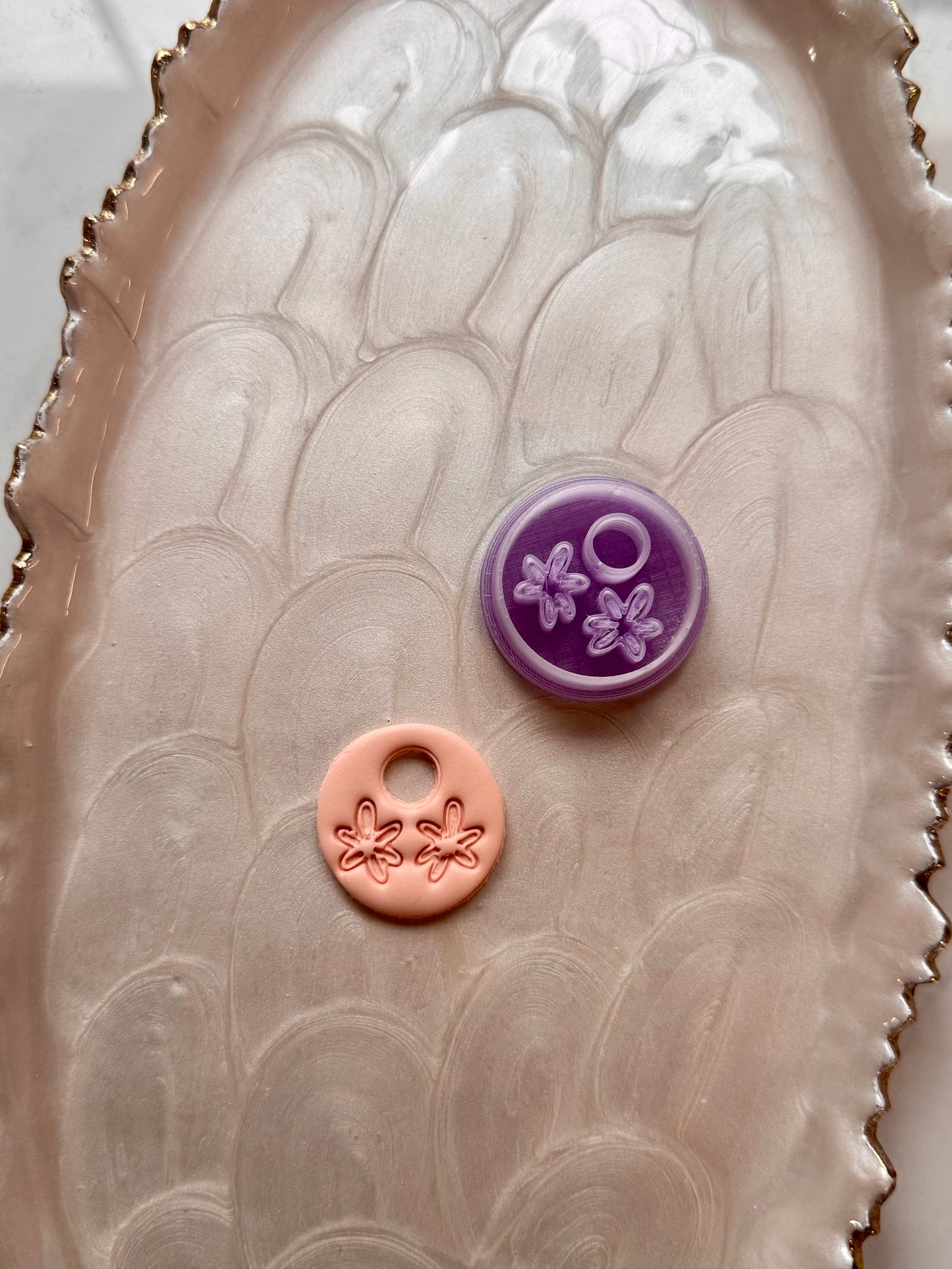 Flower Imprint Hoop Clay Cutter