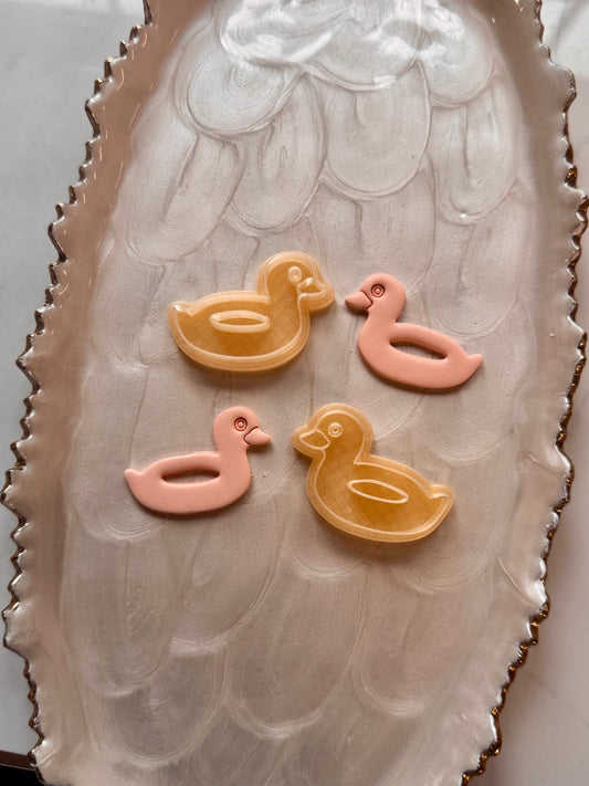Ducky Pool Floaty Mirrored Clay Cutter Set