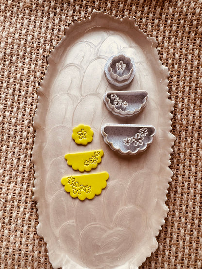 Summer Floral Scallop Clay Cutter Set